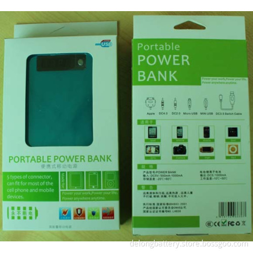 DEL-0176 high capacity dual usb power bank 8800mah